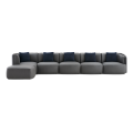 Móveis de sofá de couro moderno combinado fofo para casa